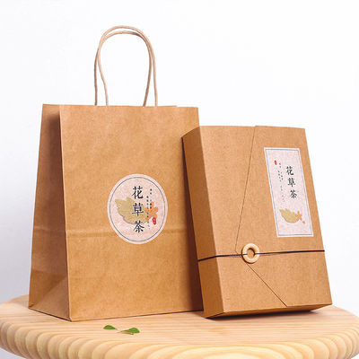 Rose Dry Fruit Tea Packaging Boxes Kraft Paper Box Recyclable Rigid