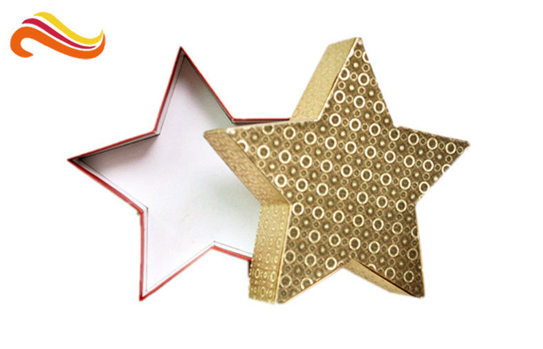 多角形の堅い板贅沢なギフト用の箱は 特別な質の 5 つの星キャンデーのギフト用の箱カバーを壁紙を張ります
