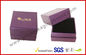 Foil Gold Apparel Gift Boxes / Wedding Ring Boxes With Black Velvet Foam