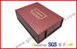 Creative red color magnet gift packaging box with gold foil , EVA foam with black velet